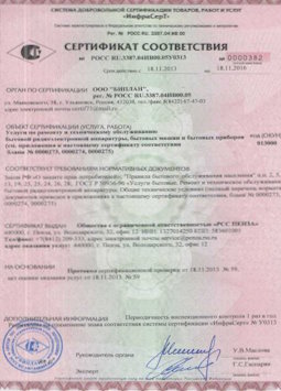 2015.06.25 Апатиты - Услуги по ремонту и техническому обслуживанию приборов радиоэл. аппаратуры